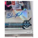 Brandon Peters 2022 1st Bowman Chrome Auto Numbered 156/199, Dillon Mitchell Rookie 2019 Panini Auto Numbered 88/100, Drew Plitt 2022 Sage Artistry Auto, Vikings SKOL 2022 Season Schedule Card w/Chad 