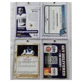 Brandon Peters 2022 1st Bowman Chrome Auto Numbered 156/199, Dillon Mitchell Rookie 2019 Panini Auto Numbered 88/100, Drew Plitt 2022 Sage Artistry Auto, Vikings SKOL 2022 Season Schedule Card w/Chad 