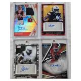 Xazavian Valladay 2022 Sage Artistry Auto, Tazhawn Henry 2022 Bowman U Auto, Ryan Finley Rookie 2019 Auto Patch Panini Phoenix  Numbered 72/149 Alex Wright 2022 Auto Sage Artistry