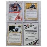 Xazavian Valladay 2022 Sage Artistry Auto, Tazhawn Henry 2022 Bowman U Auto, Ryan Finley Rookie 2019 Auto Patch Panini Phoenix  Numbered 72/149 Alex Wright 2022 Auto Sage Artistry
