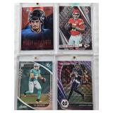 Patrick Mahomes 2023 Panini Phoenix SP, Jordan Love 2021 Panini Prizm, Jimmy Garoppolo 2014 Panini Prestige Rookie, Tua Tagovailoa 2020 Panini Rookie