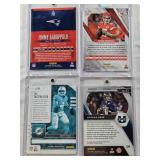 Patrick Mahomes 2023 Panini Phoenix SP, Jordan Love 2021 Panini Prizm, Jimmy Garoppolo 2014 Panini Prestige Rookie, Tua Tagovailoa 2020 Panini Rookie