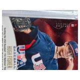 Dominic Fletcher 2020 Topps Pro Debut Auto, Lucius Fox 2021 Bowman Platinum Auto Numbered 126/150, Hugh Fisher 2014 Panini USA Baseball Auto Numbered 067/299, Jayce Easley 2021 Panini Elite Extra Edit