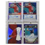 Joe Gatto 2014 Panini Prizm Prospect Signatures Auto Numbered 43/75, Joe Gatto 2014 Panini Prizm Prospect Signatures Auto Numbered 79/149, Gregory Guerrero 1st Bowman Chrome Auto Numbered 107/250, Jay