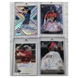 Lucius Fox 2016 Bowman Inception Auto, Ronnie Dawson 2022 Rookie Topps Chrome Auto, Ryder Green 2018 Leaf Auto, Hunter Dozier 2013 Leaf Auto