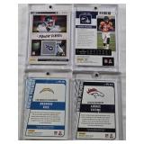 Javonte Williams 2021 Panini Contenders Rookie Ticket Patch, Audric Esteme 2024 Panini Rookie Phenom Patch, Malik Willis 2023 Panini Luminance Bright Patch, Brenden Rice 2024 Panini Rookie Phenom Patc
