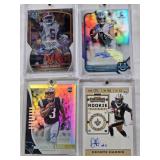 Skylar Thompson 2022 1st Bowman Prospect Auto, Deonte Harris 2019 Panini Contenders Rookie Ticket Auto, Rakim Jarrett 2022 Bowman University Auto, Damien Harris Rookie 2019 Panini Auto Numbered 1/50