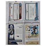 Skylar Thompson 2022 1st Bowman Prospect Auto, Deonte Harris 2019 Panini Contenders Rookie Ticket Auto, Rakim Jarrett 2022 Bowman University Auto, Damien Harris Rookie 2019 Panini Auto Numbered 1/50
