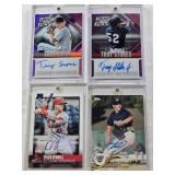 Troy Stokes 2014 Panini Draft Picks Auto 133/149, Chris Rodriguez 2018 Topps Pro Debut Auto, Trey Supak 2014 Panini Draft Picks Auto 55/149, Tyler O