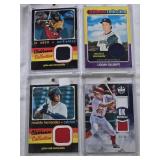 Logan Gilbert 2024 Topps Heritage Patch, Andrew Stevenson 2018 Panini Diamond Kings Materials Patch 36/99, Jo Adell 2020 Topps Heritage Clubhouse Collection Patch, Ronaldo Hernandez 2020 Topps Heritag