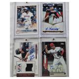 Isaak Gutierrez 2017 Panini USA Baseball Auto 279/299, Matt Thaiss Rookie 2020 Topps Chrome Auto, Nelson Velazquez 2022 Topps Pro Debut Auto, Bryson Brigman 2012 Panini USA Baseball Jersey Auto 31/99