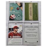 Nate Pearson 2020 Topps Heritage Clubhouse Collection Patch 31/99, Alfonso Soriano 2020 Topps Derek Jeter Final Season Patch, Henry Davis Rookie 2024 Topps Holiday Relic, D.J. Baxendale 2013 Panini Dr