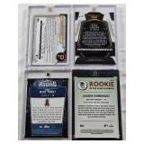 Evan Carter 2023 Panini Elite, Jasson Dominguez 2024 Bowman Chrome Rookie of the Year Favorites, Paul Skenes 2024 Bowman, Mike Trout 2015 Rookie Sensations