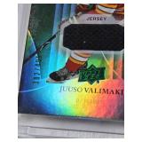 Kevin Fiala 2015-16 Upper Deck Champs Rookie Relic, Shane Prince 2015-16 Upper Deck Champs Rookie Auto, Juuso Valimaki 2018-19 Upper Deck Trilogy Rookie PremieresJersey Patch 302/499, Teuvo Teravainen