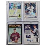 Nelson Velazquez 2022 Topps Pro Debut Auto, Gray Fenter 2015 Panini Stars and Stripes Game Gear Auto Patch 41/99, JC Correa 2022 Topps Heritage, Grant Gambrell 2020 Topps Heritage Minor League Auto