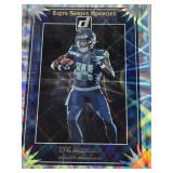 D.K. Metcalf 2019 Donruss Elite Series Rookies, Trevor Lawrence 2021 Rookie Panini Illusions, Caleb Williams 2022 1st Bowman U, Tom Brady 2019 Panini Player of the Day