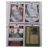 Will Benson 2016 Bowman Platinum Auto, Peyton Burdick 2020 Topps Heritage Auto, Foster Griffin 2014 Panini Prizm Draft Picks Auto 83/100, Brock Burke 2014 Elite Extra Edition Auto Numbered 667/199