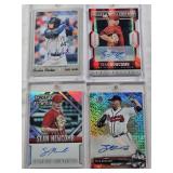 Sean Newcomb 2014 Panini Elite Inspirations Auto 93/100, Sean Newcomb 2017 Bowman Chrome Auto, Carlos Cortes 2019 Topps Certified Auto, Sean Newcomb 2014 Panini Prizm Draft Picks Prospect Signatures A