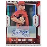 Sean Newcomb 2014 Panini Elite Inspirations Auto 93/100, Sean Newcomb 2017 Bowman Chrome Auto, Carlos Cortes 2019 Topps Certified Auto, Sean Newcomb 2014 Panini Prizm Draft Picks Prospect Signatures A