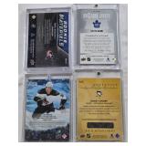 Nazem Kadri 2019-20 Upper Deck UD Game Jersey Patch, Sidney Crosby 2024-25 Upper Deck Artifacts Aurum Patch, Matiss Kivlenieks 2020-21 Upper Deck Rookie Materials Jersey, Jack McBain 2022-23 Upper Dec