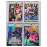 Jimmy Garoppolo 2014 Upper Deck Rookie Exclusives, Tom Brady 2018 Panini Jim Plunkett Illusions, Jerry Rice 1994 Upper Deck Electric, Dalvin Cook 2017 Panini Donruss Optic Rated Rookie