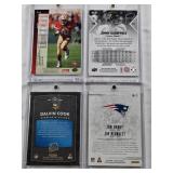 Jimmy Garoppolo 2014 Upper Deck Rookie Exclusives, Tom Brady 2018 Panini Jim Plunkett Illusions, Jerry Rice 1994 Upper Deck Electric, Dalvin Cook 2017 Panini Donruss Optic Rated Rookie