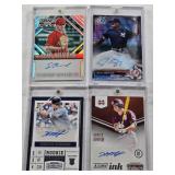 Justus Sheffield 2017 Bowman Chrome Auto, Hunter Renfroe 2017 Panini Rookie Ticket Contenders Auto, Sean Newcomb 2014 Panini Prizm Draft Picks Auto, Hunter Renfroe 2015 Panini Alumni Ink Auto