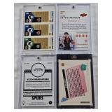 Cade Cunningham 2021 Panini Chronicles Rookie, Michael Jordan 1992 SkyBox Salutes, John Wallace/Antoine Walker/Walker McCarthy 1996 Upper Deck, Victor Wembanyama 2023-24 Panini Spurs Rookie