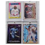 Elly De La Cruz 2024 Topps Rookie, Mike Trout 2015 Topps Gypsy Queen, Derek Jeter Kenner Starting Lineup Young Sensations, Kyle Schwarber 2023 Topps Home Run Challenge 995/1368