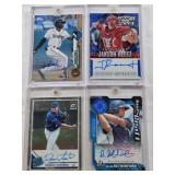 Jakson Reetz 2014 Panini Draft Picks Prospect Auto, Blake Rutherford 2017 Bowman Platinum Tools of the Craft Power Auto 12/35, Julio Pablo Martinez 2020 Topps Auto 5/50, Dennis Santana 2018 Donruss Op