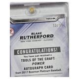 Jakson Reetz 2014 Panini Draft Picks Prospect Auto, Blake Rutherford 2017 Bowman Platinum Tools of the Craft Power Auto 12/35, Julio Pablo Martinez 2020 Topps Auto 5/50, Dennis Santana 2018 Donruss Op