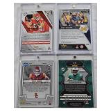 Nico Collins 2021 Panini Prizm Rookie, Devon Achane 2023 Panini Mosaic Rookie, Travis Kelce 2023 Panini Phoenix, Drake London 2022 Score Potential