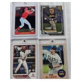 Jackson Merrill 2024 Bowman Chrome, Jose De Leon 2017 Topps Heritage Rookie, Shohei Ohtani 2019 Optic Highlights, Elly De La Cruz 2023 Topps Pro Debut