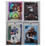 JaMarr Chase 2021 Panini Select Turbocharged, Nick Chubb 2018 Donruss Optic Rated Rookie, Bryce Young 2022 Topps Bowman University, Devin Singletary 2019 Panini Playoff Rookie