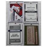 Michael Stefanic 2023 Topps Inception Rookie Auto 094/125, Kyle Lewis 2020 Topps Auto, Alek Thomas 2018 Panini Elite USA Baseball Triple Relic 98/99, Luke Voit 2021 Topps Big League Auto 22/99