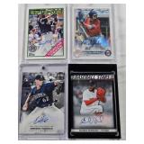 Emerson Hancock Rookie 2024 Topps Auto 130/199, Malfrin Sosa 2022 Topps Pro Debut Auto, Carlos Perez 2023 Rookie Topps Auto, Eduardo Rodriguez 2020 Topps Baseball Stars Auto /199