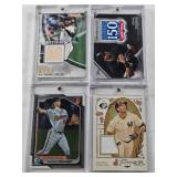 Frank Thomas 2019 Topps 150th Anniversary Commemorative Patch, Giancarlo Stanton 2024 Allen & Ginter Patch, Oneil Cruz 2025 Topps Major League Material Relic, Jackson Holliday 2024 Bowman Chrome