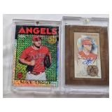 Mike Trout 2021 Topps Chrome Refractor, Tyler Stephenson 2023 Allen & Ginter Auto