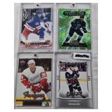 Matty Beniers 2022-23 Upper Deck Dazzlers, Cale Makar 2024-25 Upper Deck MVP Silver Script, Braden Schneider 2022-23 Upper Deck Young Guns Canvas, Johan Franzen 2006 Fleer Ultra Rookie