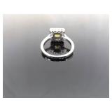 .925 Sterling Silver Peridot Ring Size 10