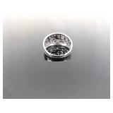 .925 Sterling Silver Scrolled Ring Size 9
