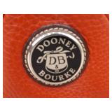 Authentic Dooney & Bourke Red Pebbled Leather Demi Baguette Shoulder Purse