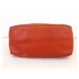 Authentic Dooney & Bourke Red Pebbled Leather Demi Baguette Shoulder Purse