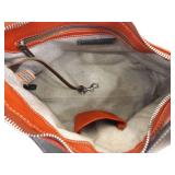 Authentic Dooney & Bourke Red Pebbled Leather Demi Baguette Shoulder Purse