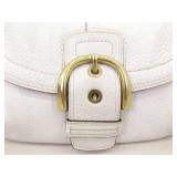 Authentic Coach White Pebbled Leather Soho Bag