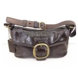 Authentic Coach Bleecker Brown Patent Leather Shoulder Bag