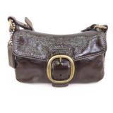 Authentic Coach Bleecker Brown Patent Leather Shoulder Bag