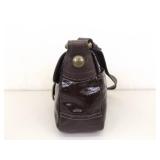 Authentic Coach Bleecker Brown Patent Leather Shoulder Bag