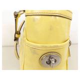 Authentic Coach Gallery East West Yellow Patent Leather Tote Bag