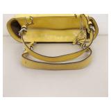 Authentic Coach Gallery East West Yellow Patent Leather Tote Bag